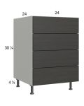 Euro Cafe 24" 4-Drawer Base Cabinet