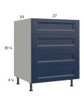 Harbor Navy 27" 4-Drawer Base Cabinet