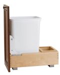 Bottom Mount Single Pullout Waste Container - Fits an 15" Wide Base Cabinet