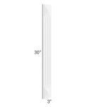 Alpine White Shaker 3x30 Fluted Decorative Filler
