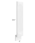 Aspen White Shaker 6" Fluted Decorative Base Filler