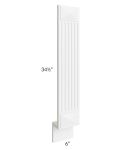 Alpine White Shaker 6" Fluted Decorative Base Filler