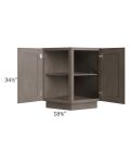Natural Grey Shaker 24" Angle Base Cabinet