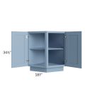 Sky Blue Shaker 24" Angle Base Cabinet