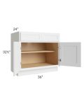 Stratus White ADA 36" Base Cabinet