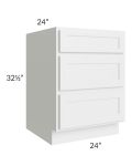 Stratus White ADA 24" Drawer Base Cabinet