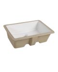 Porcelain Rectangular Undermount Bathroom Sink - Fits 24" Minimum Cabinet Size