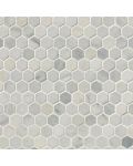 Arabescato Carrara 1" Hexagon Honed In 12" x 12" Mesh