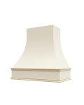 Cambridge Antique White Glaze Asheville Smooth Curved Hood with Classic Molding