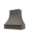 Charcoal Grey Shaker Asheville Smooth Curved Hood with Classic Molding