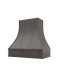 Charcoal Grey Shaker Asheville Strapped Curved Hood with Block Molding