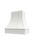 Lakewood White Asheville Strapped Curved Hood with Block Molding