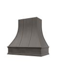 Charcoal Grey Shaker Asheville Strapped Curved Hood with Classic Molding