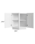 Pearl White 24" Base End Angle Cabinet