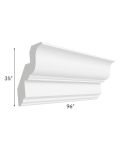Pearl White 8' Crown Molding