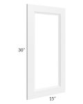 Pearl White 24x30 Corner Glass Door