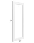 Pearl White 24x42 Corner Glass Door