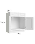 Pearl White 30" Vanity Sink Base Cabinet