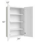 Pearl White 24x42 Wall Cabinet