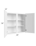 Pearl White 39x36 Wall Cabinet