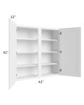 Pearl White 42x42 Wall Cabinet