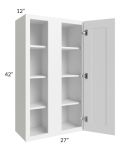 Pearl White 27x42 Blind Corner Wall Cabinet
