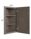 Natural Grey Shaker 12x30 Angle Wall Cabinet