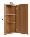 Artisan Walnut Shaker 12x36 Angle Wall Cabinet