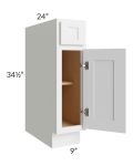 Stratus White 9" Base Cabinet