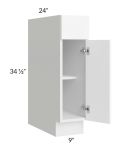 Venetian White Gloss 9"  Base Cabinet