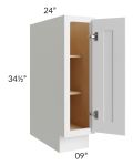 Stratus White 9" Full Height Door Base Cabinet