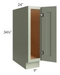 Midtown Pistachio Green Shaker 9" Full Height Door Base Cabinet