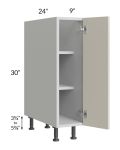 Milan Beige Matte 9" Full Height Door Base Cabinet