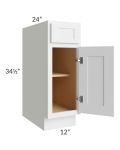 Stratus White 12" Base Cabinet