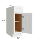 Brighton White Shaker 12" Base Cabinet