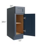 Midtown Blue Shaker 12" Base Cabinet