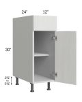 Milan Cream 12" Base Cabinet