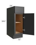 Vienna Black 12" Base Cabinet