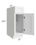 Providence White 12" Base Cabinet