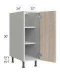 Milan Natural 12" Full Height Door Base Cabinet