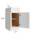 Vail White Shaker 15" Base Cabinet