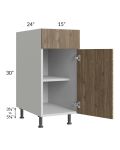 Milan Pecan 15" Base Cabinet