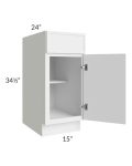 Portland White 15" Base Cabinet