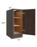 Tuscan Kona Brown 15" Full Height Door Base Cabinet