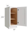 Midtown Cloud Shaker 15" Full Height Door Base Cabinet