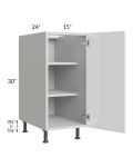 Milan White Gloss 15" Full Height Door Base Cabinet