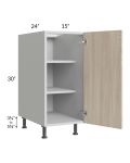 Milan Natural 15" Full Height Door Base Cabinet