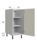 Milan Beige Matte 15" Full Height Door Base Cabinet