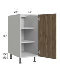 Milan Pecan 15" Full Height Door Base Cabinet