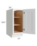 Union White 15" Full Height Door Base Cabinet